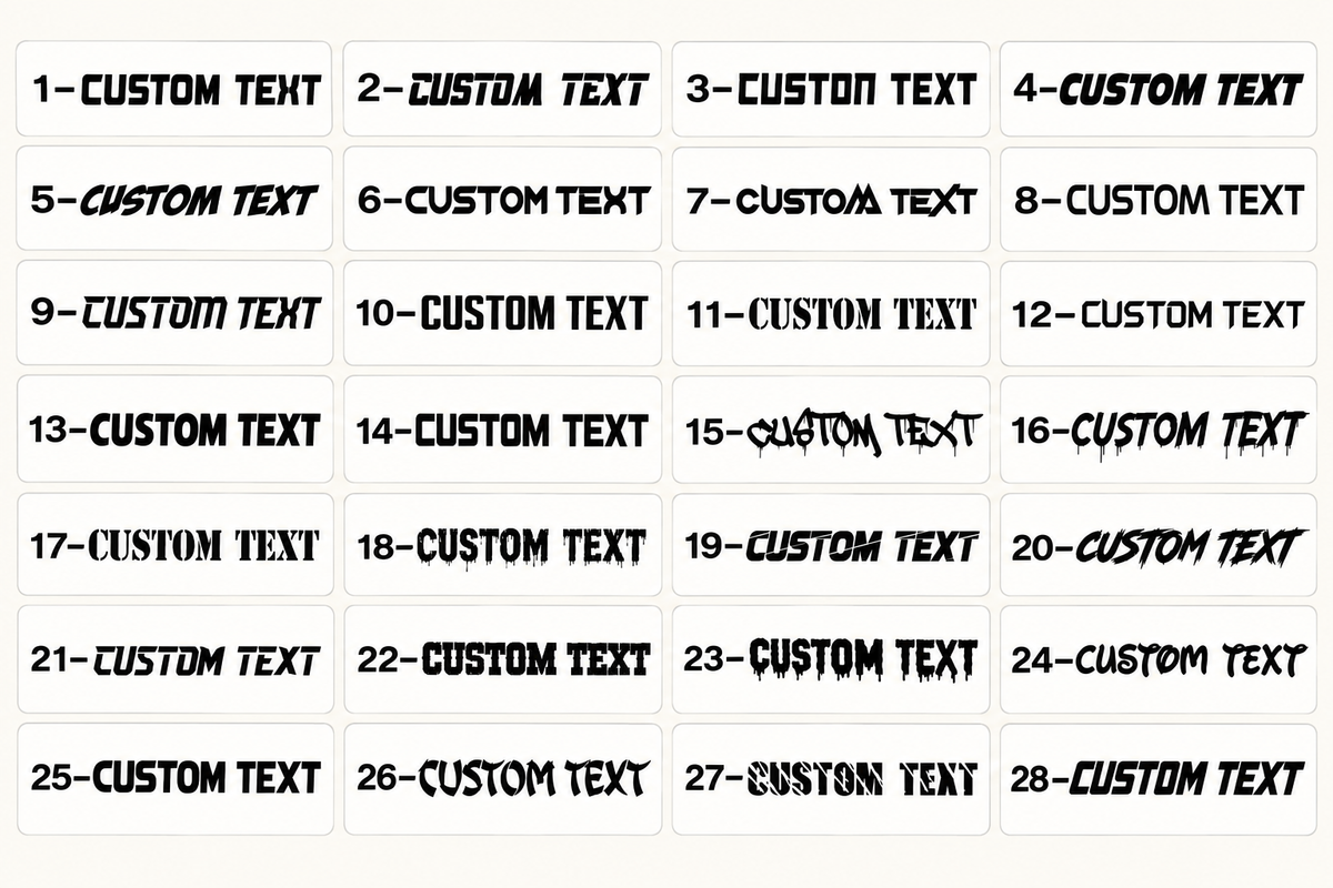 Custom Hood Decal Set – Personalized Lettering for Cars, Trucks & Jeeps