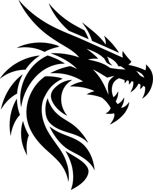 Dragon head vinyl decal product image 2