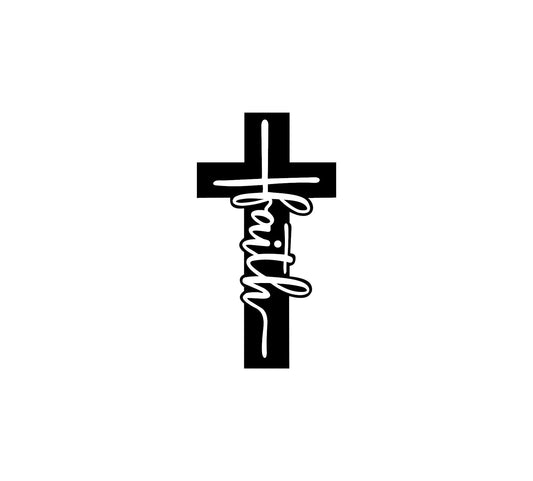 Faith cross Christian vinyl decal product image 2