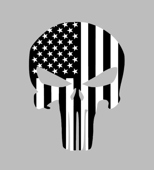 Skull flag vinyl decal application example