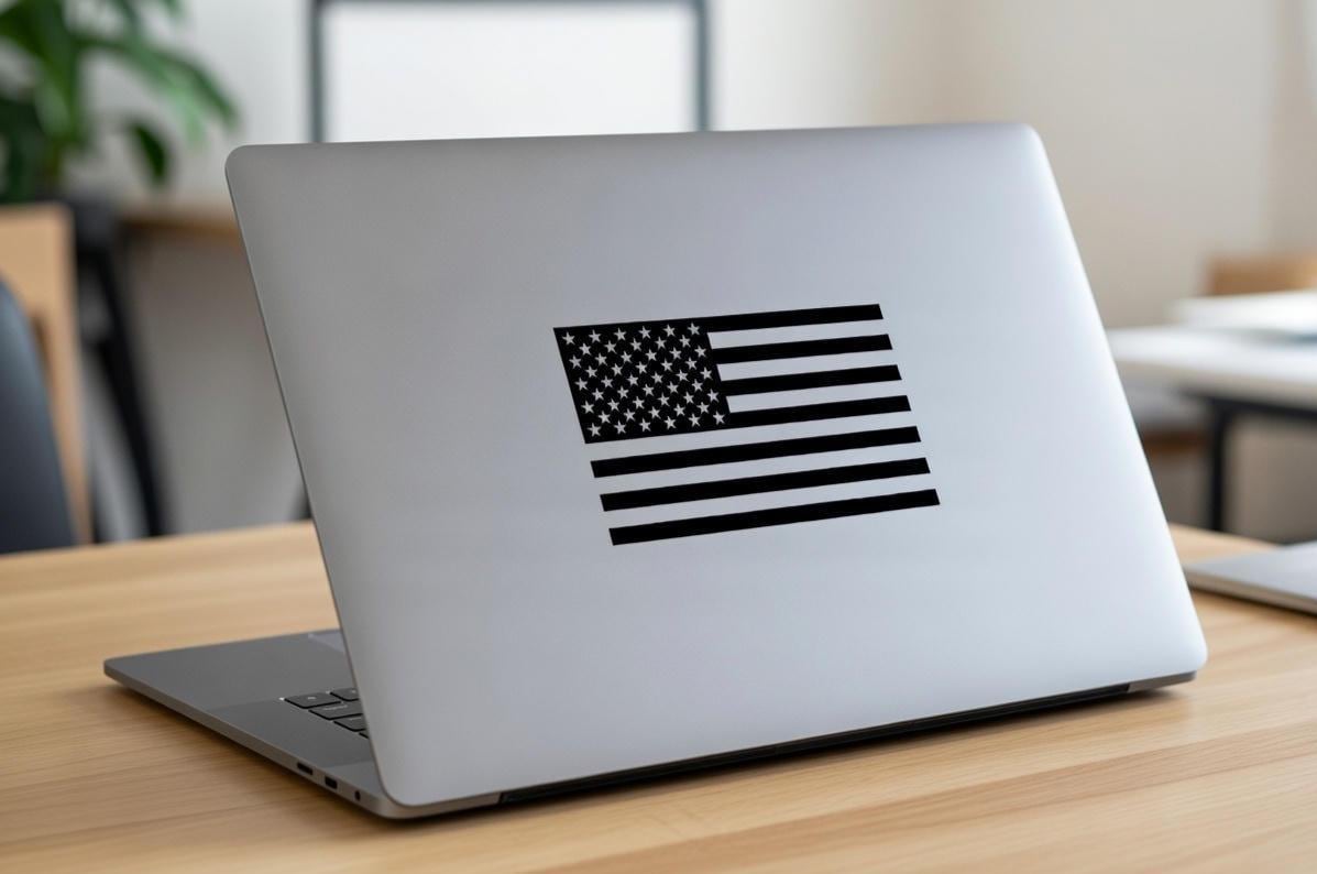 2 American Flag Vinyl Decals – Forward & Reverse USA Flag Set