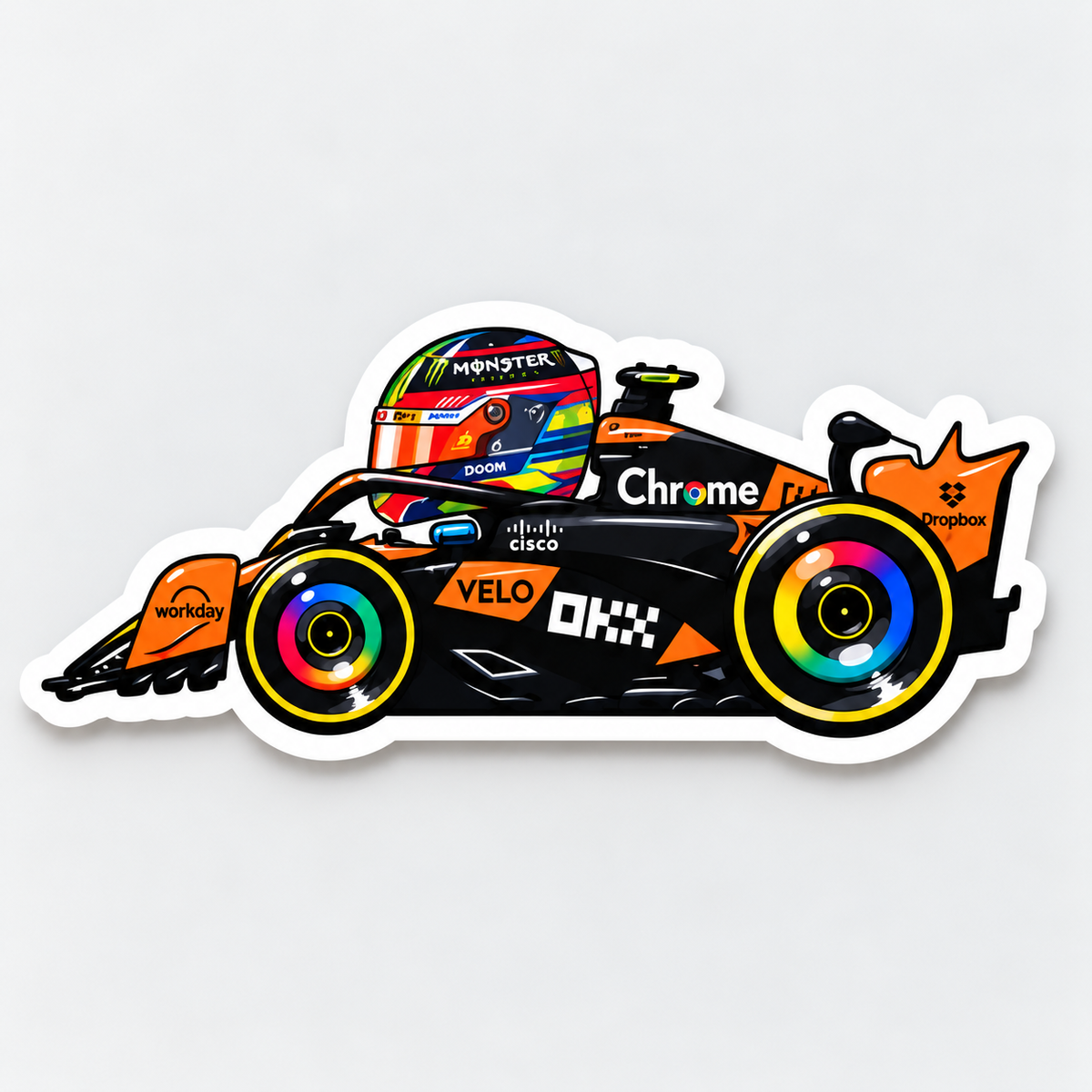 F1 Race Car Stickers – Formula Racing Driver Decals | Waterproof Vinyl