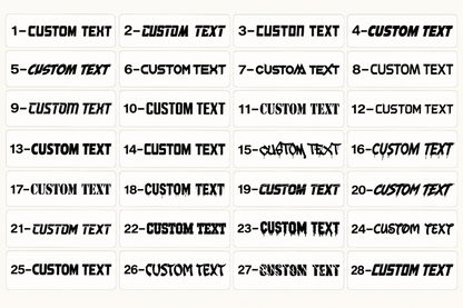 Custom Hood Decal Set – Personalized Lettering for Cars, Trucks & Jeeps