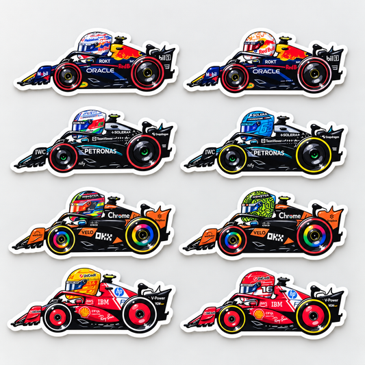 F1 Race Car Stickers – Formula Racing Driver Decals | Waterproof Vinyl