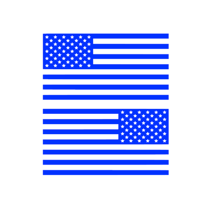 2 American Flag Vinyl Decals – Forward & Reverse USA Flag Set