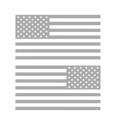 2 American Flag Vinyl Decals – Forward & Reverse USA Flag Set