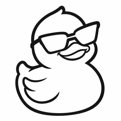 Rubber duck sunglasses vinyl decal product image
