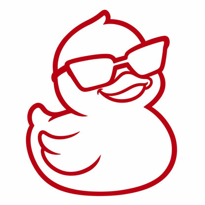 Cool duck car window decal color example