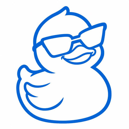 Cool duck vinyl decal product photo