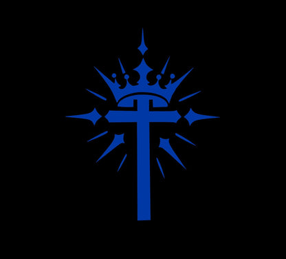 Religious cross window decal product image