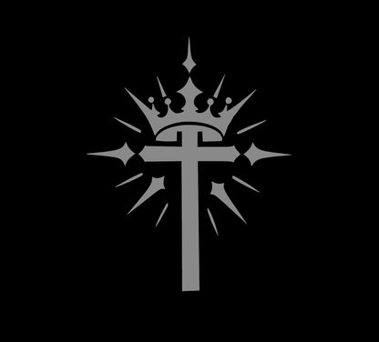 Crowned cross vehicle decal color example