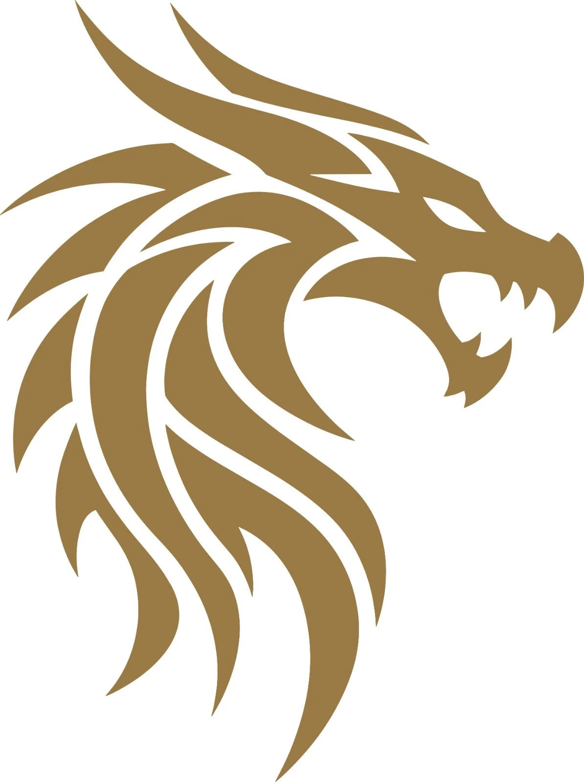 Tribal dragon head vinyl decal product photo 3
