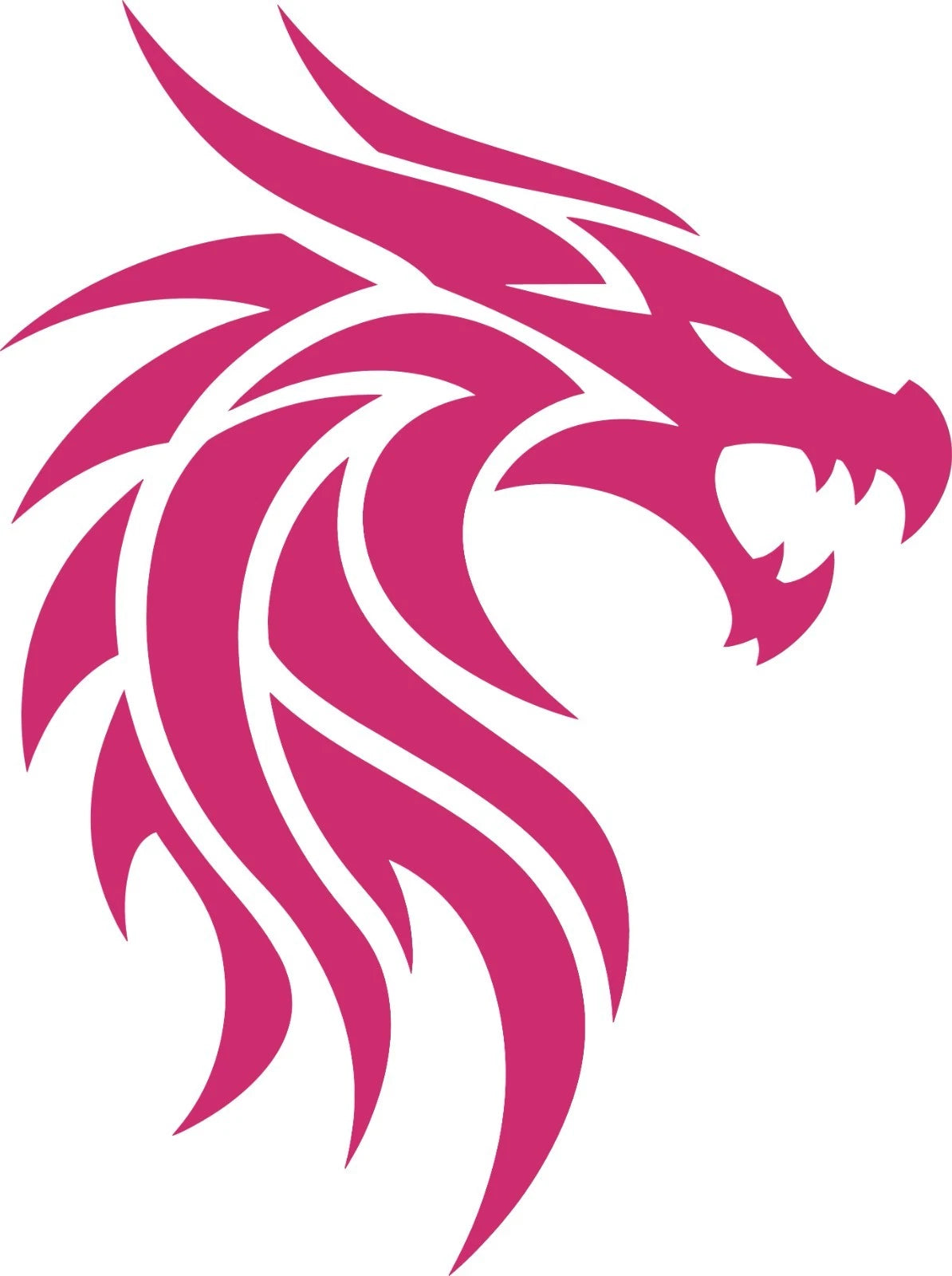 Tribal dragon head vinyl decal product photo 6