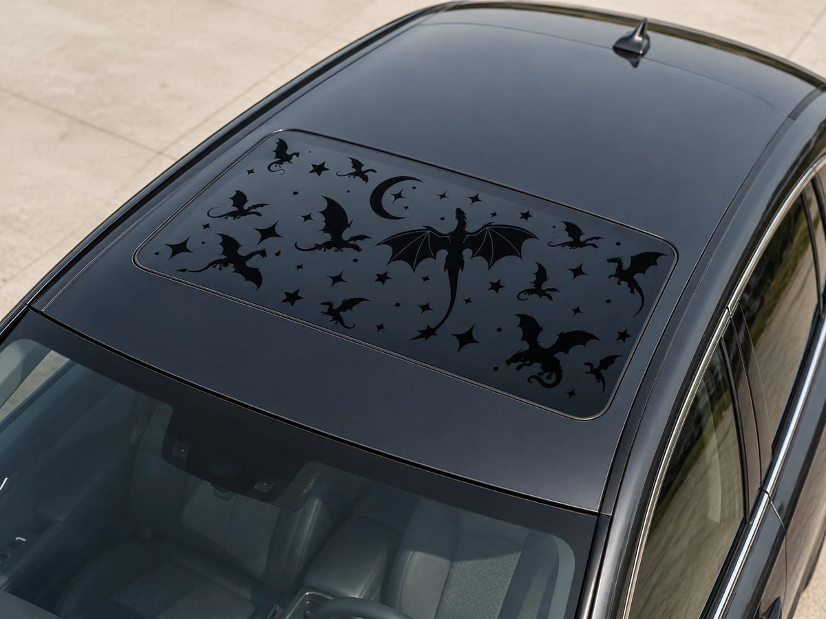 Dragons moons and stars sunroof decal product image 2