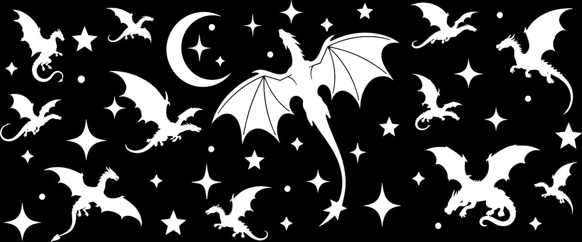 Dragons moons and stars sunroof decal product image 5