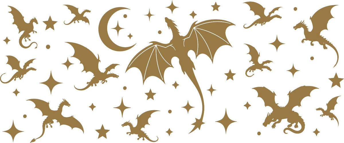 Dragons moons and stars sunroof decal product image 6