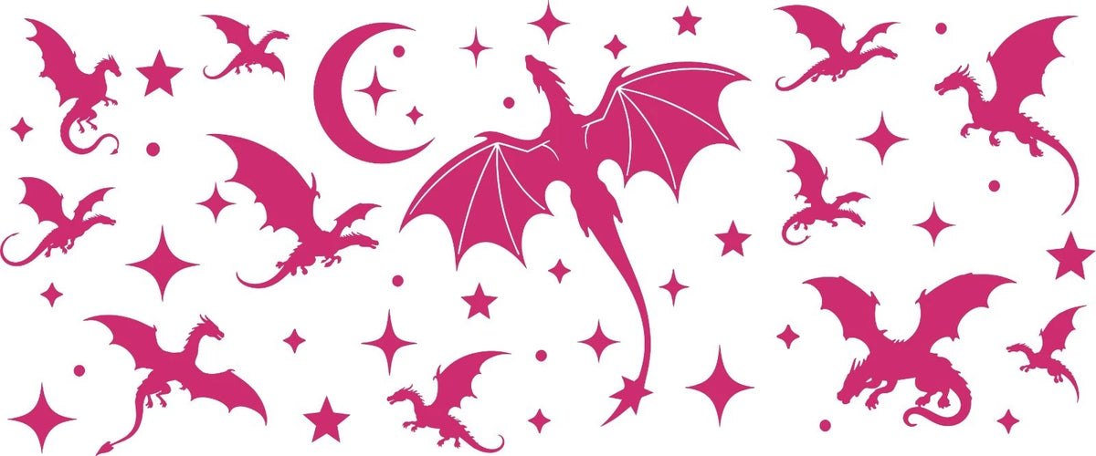 Dragons moons and stars sunroof decal product image 7