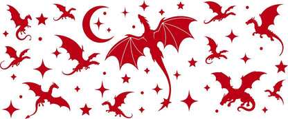 Dragons moons and stars sunroof decal product image 8