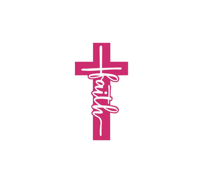 Faith cross Christian vinyl decal product image 7