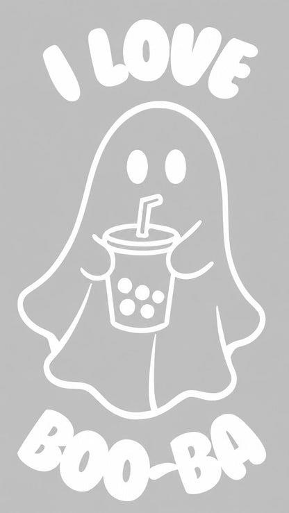 Cute ghost bubble tea decal color example