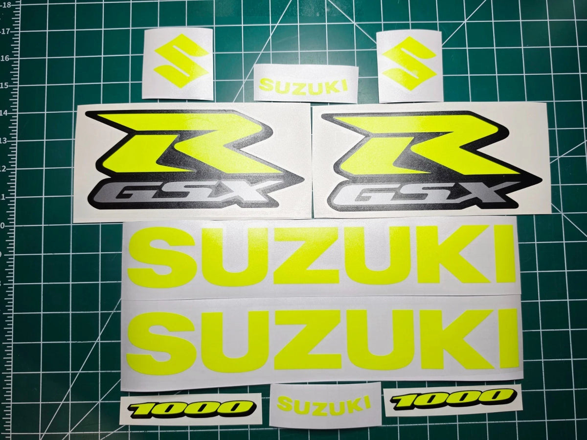 Suzuki GSXR 10-piece motorcycle decal kit