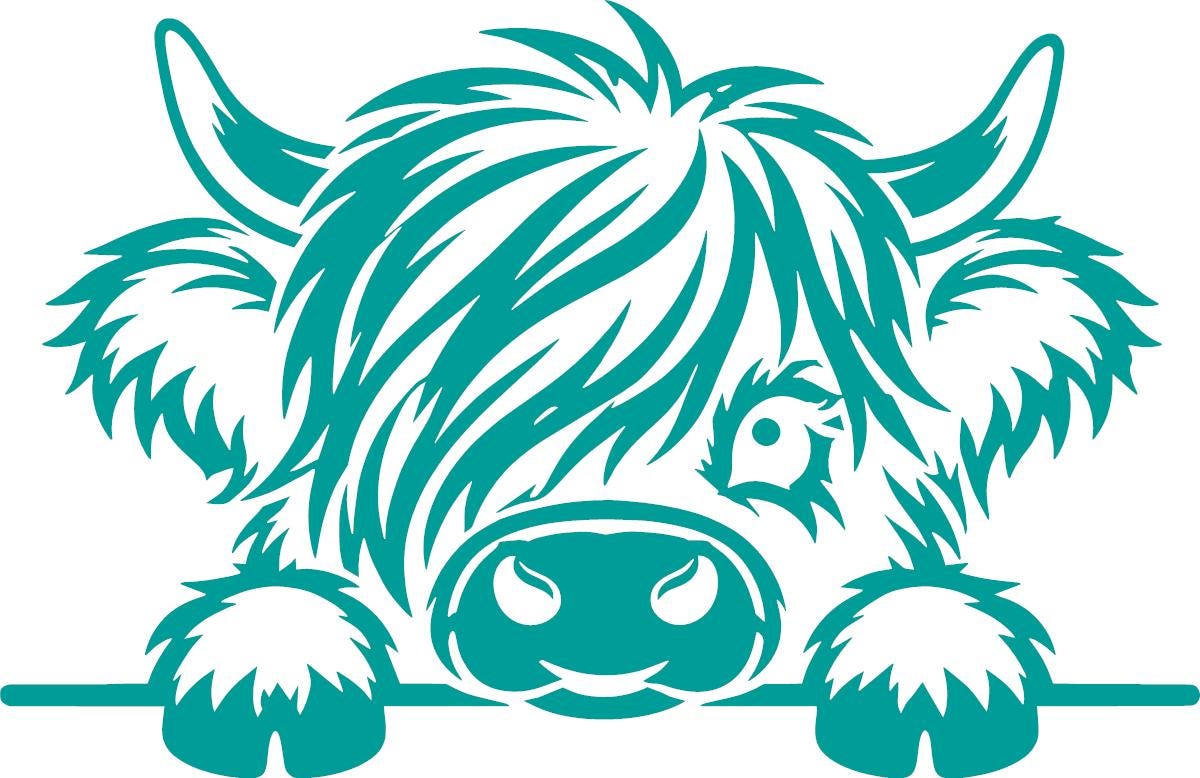 Highland cow vinyl decal product image 3
