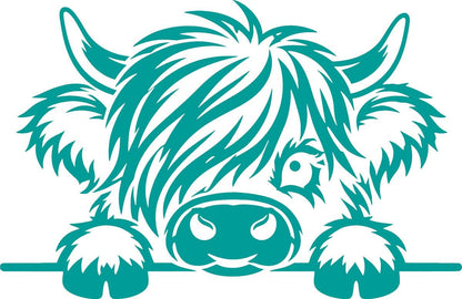 Highland cow vinyl decal product image 3