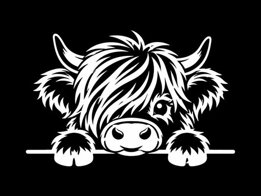 Highland cow vinyl decal product image 2