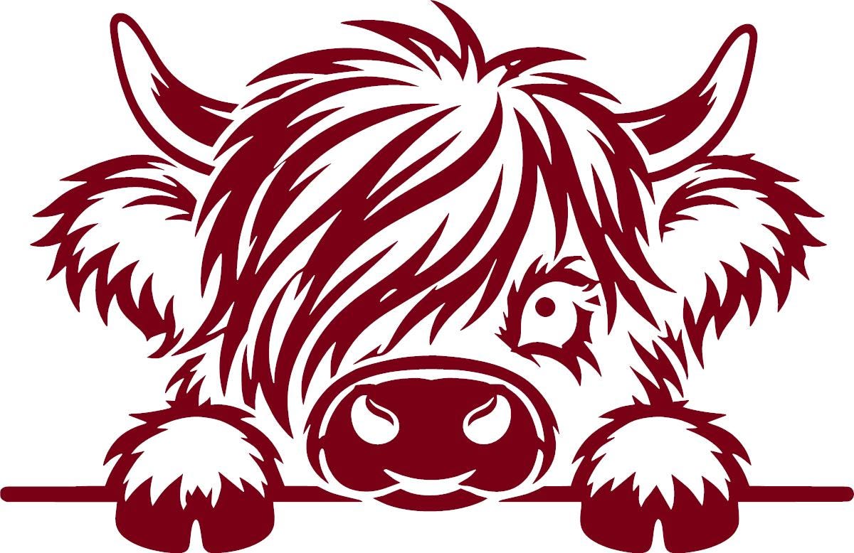 Highland cow vinyl decal product image 10