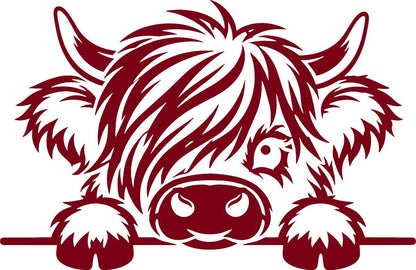 Highland cow vinyl decal product image 10