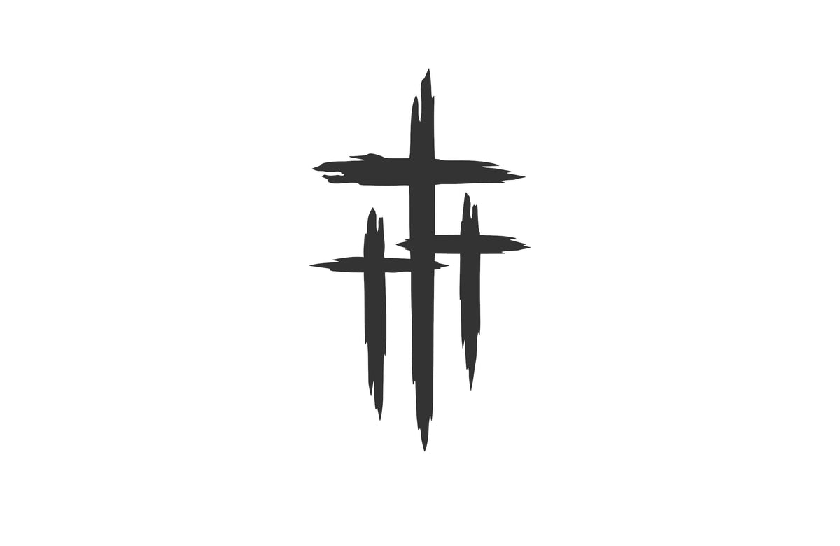 Three crosses faith vinyl decal product image 3
