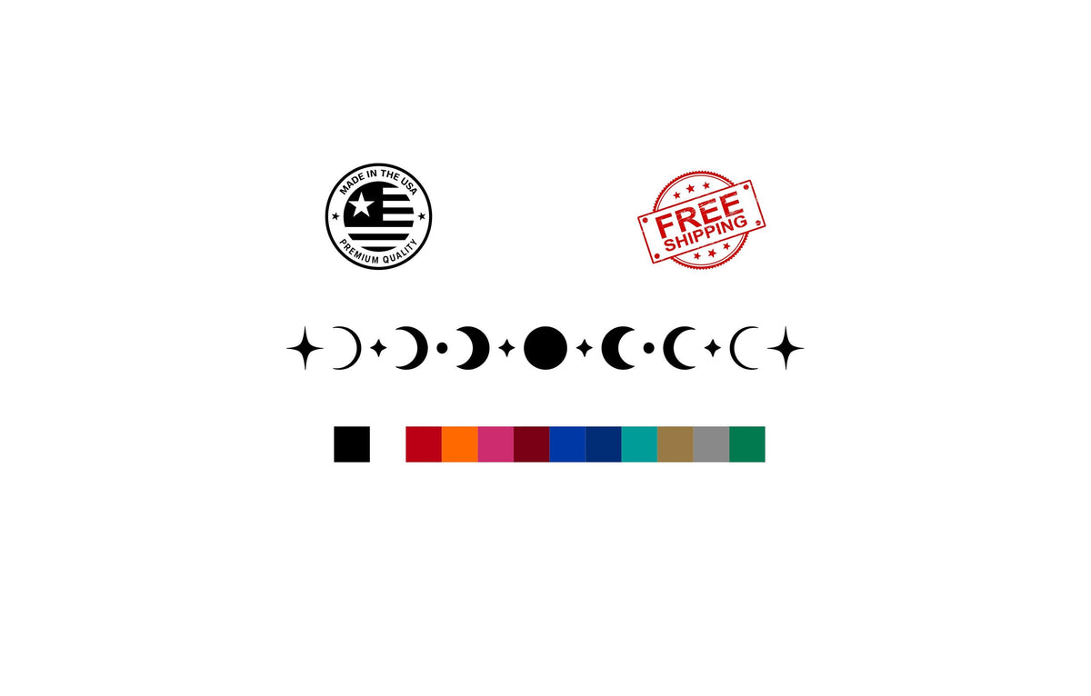 Celestial moon phase vinyl decal product image 2