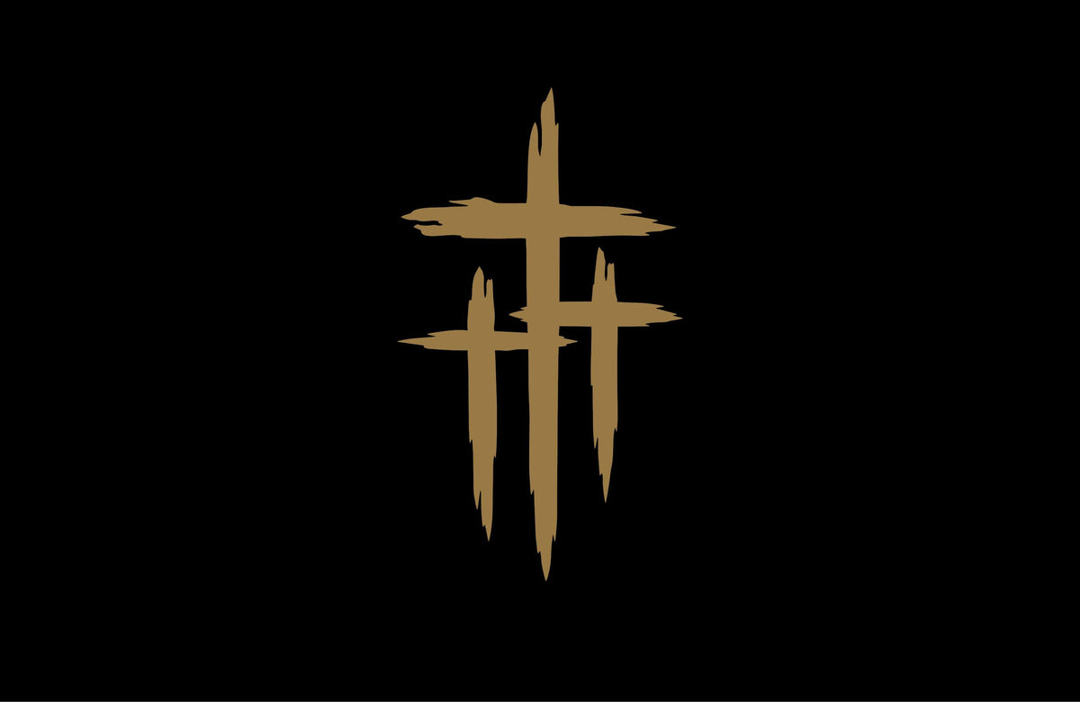 Three crosses faith vinyl decal product image 5