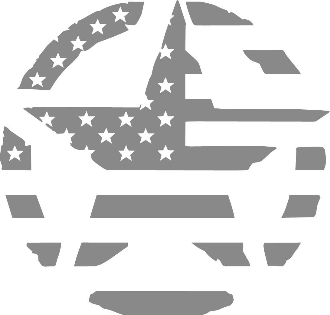 Patriotic military star decal