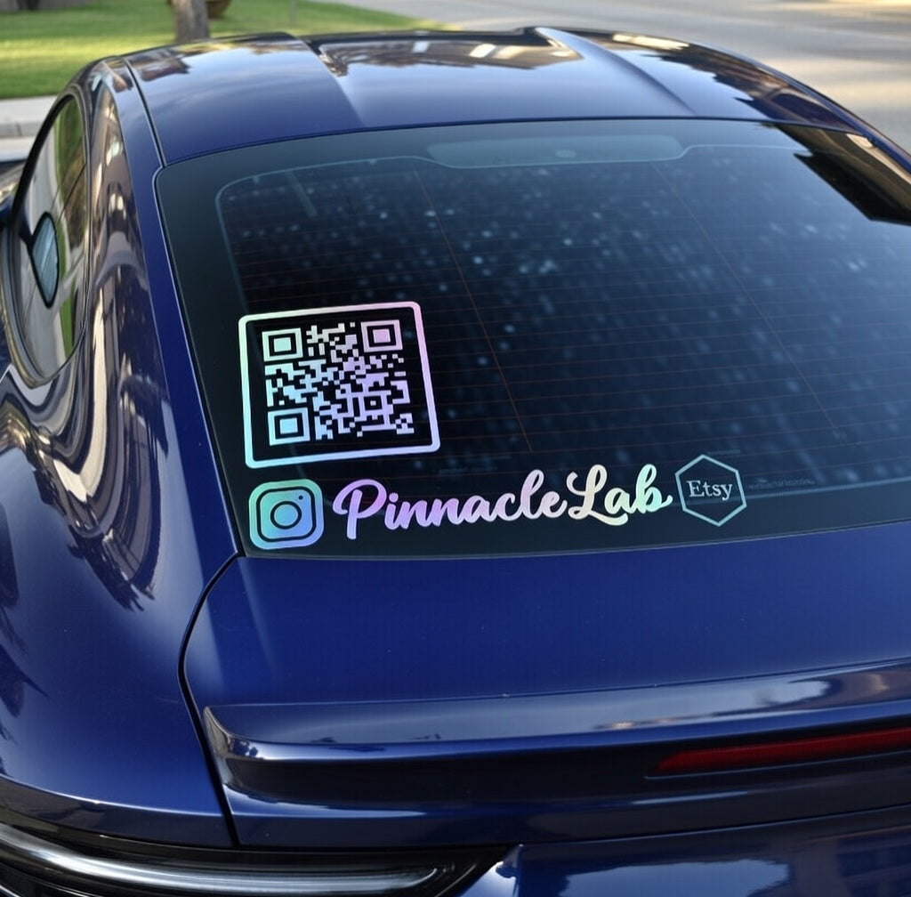 Custom QR Code Vinyl Decal for Business & Social Media