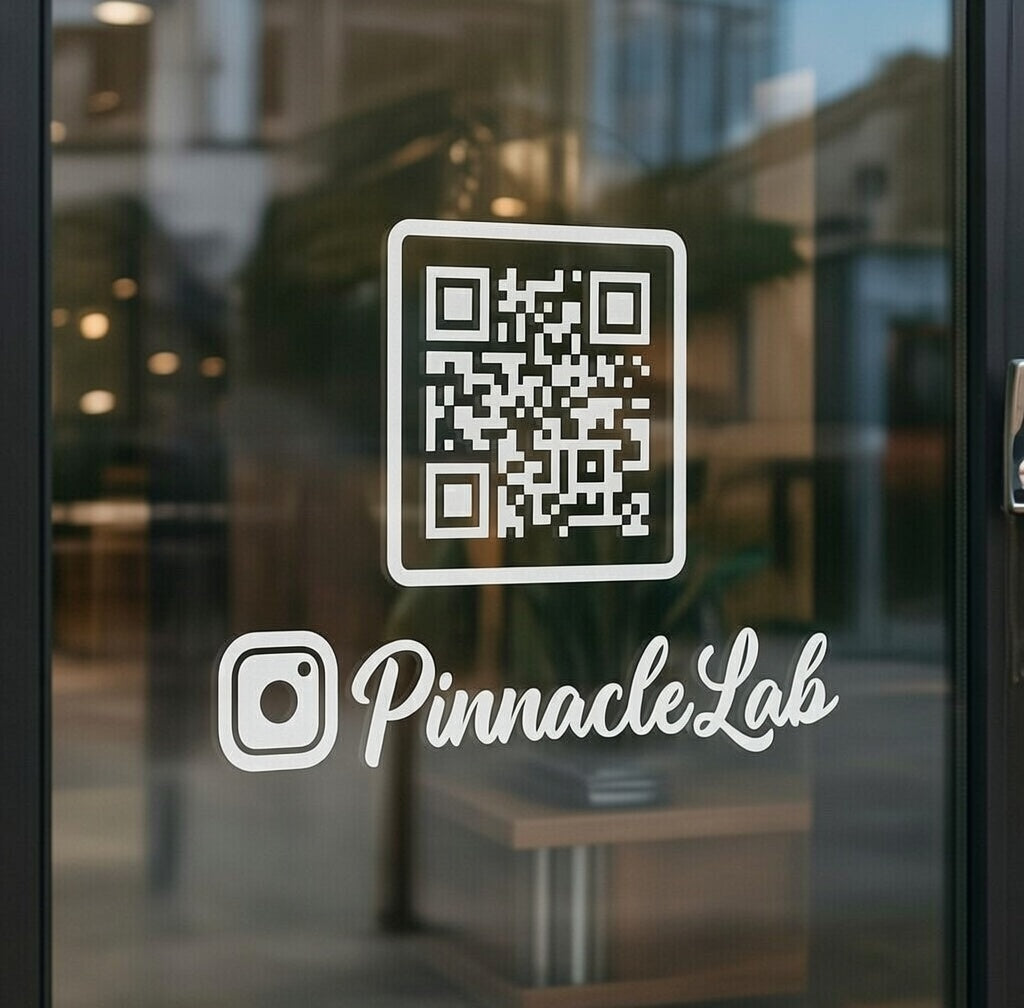 Custom QR Code Vinyl Decal for Business & Social Media