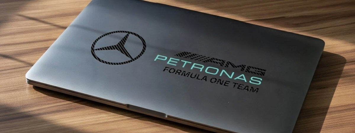 Mercedes AMG F1 vinyl decal application example