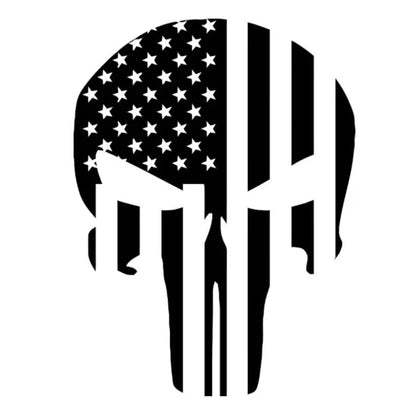 Skull flag vinyl decal application example