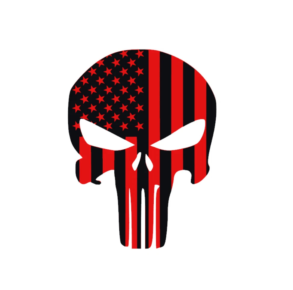 Skull flag vinyl decal application example