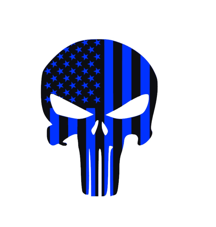 Skull flag vinyl decal application example