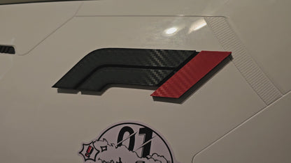 F1 Logo Carbon Fiber Look - 3D Printed Sticker – Formula One Racing Decor