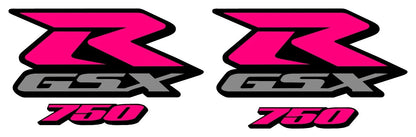 Suzuki GSXR 750 four-piece motorcycle fairing decal set
