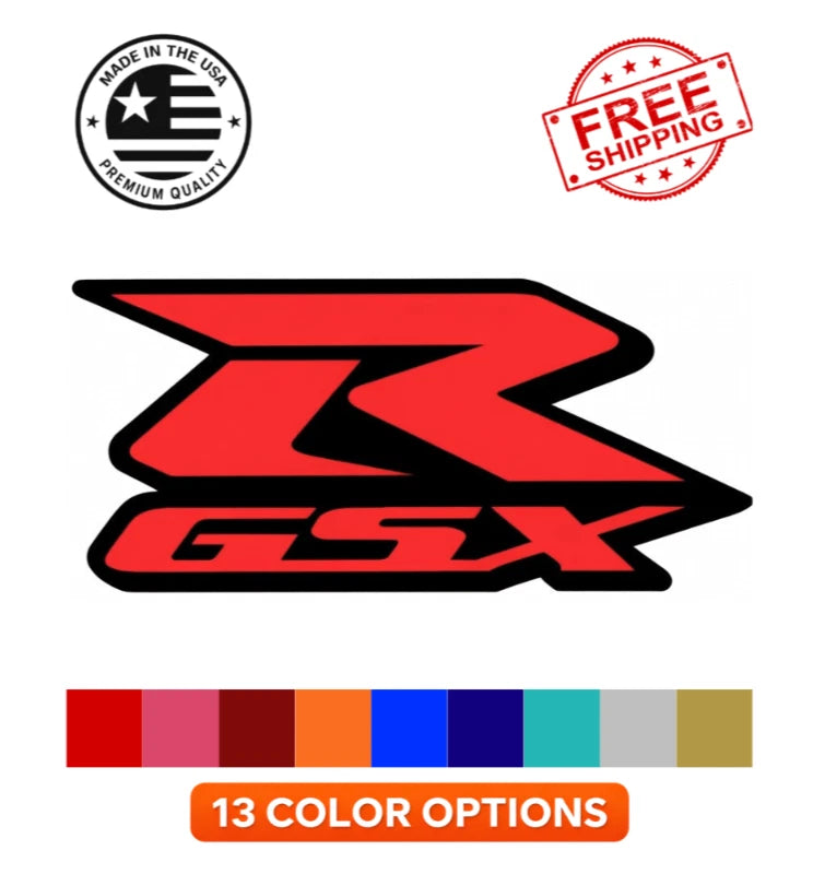 Suzuki GSX-R two-color layered motorcycle decal