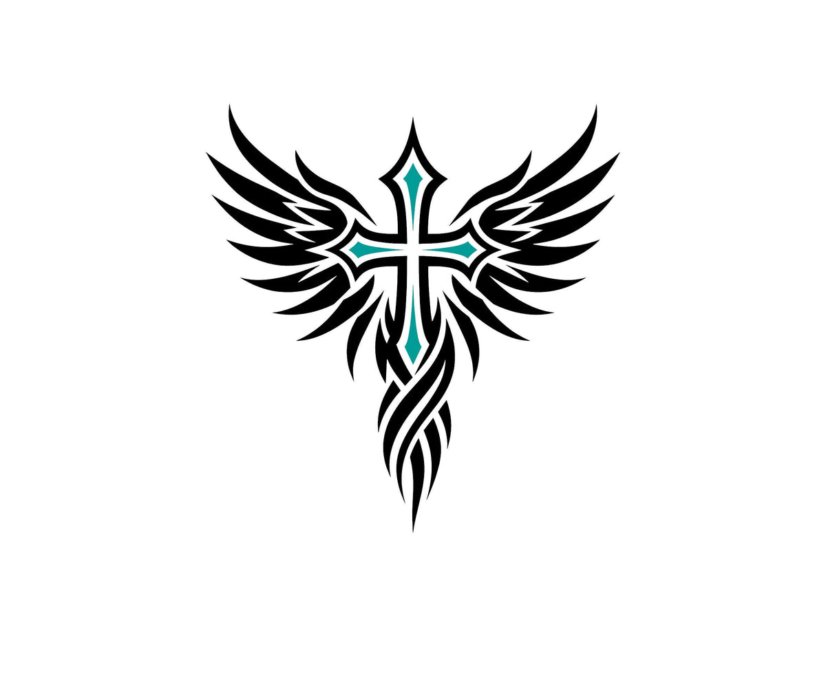 Angel wings cross vinyl sticker design