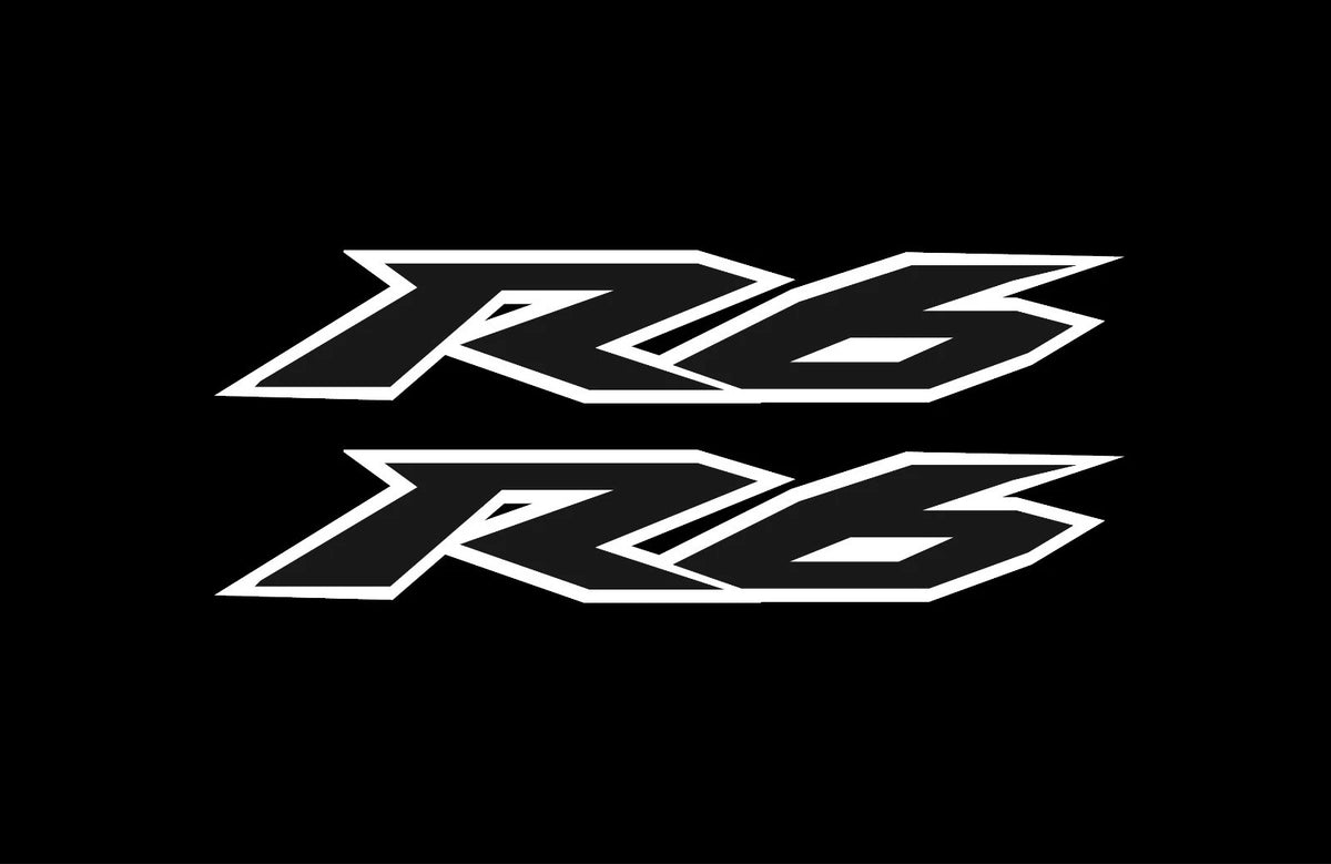 Yamaha R6 layered vinyl decal example