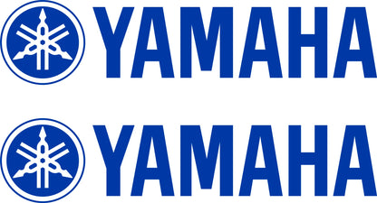 Yamaha text logo vinyl decal application example