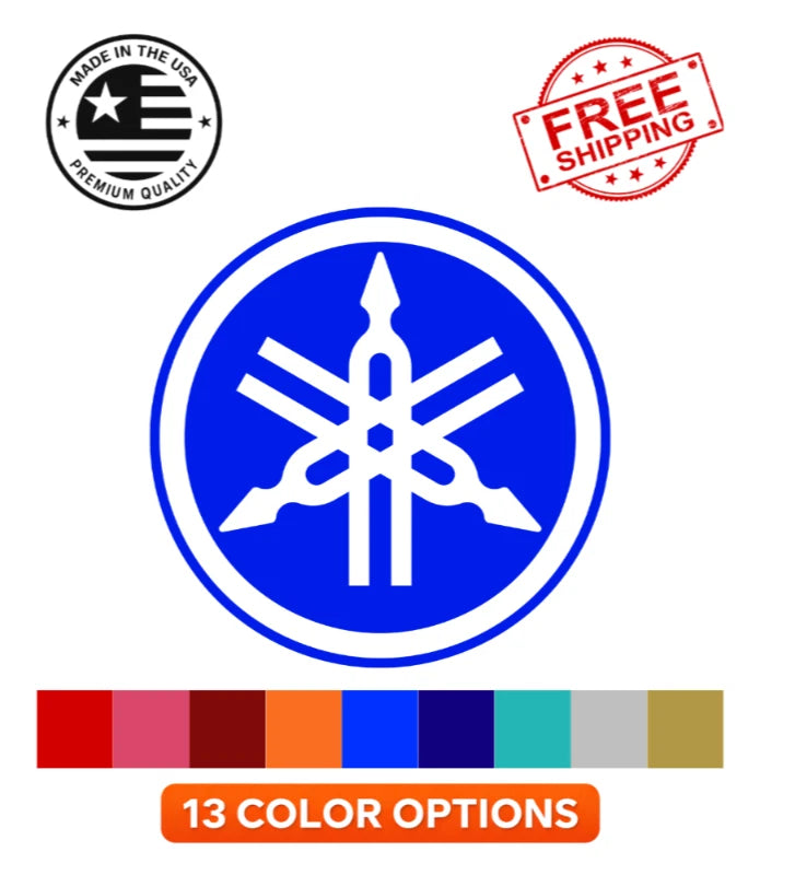 Yamaha tuning fork logo motorcycle decal